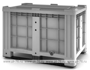 Сплошной цельнолитой полимерный контейнер iBox на полозьях Россия 11.602F.91.РЕ.C9