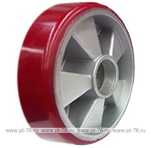 Алюминиевое рулевое колесо с полиуретаном для гидравлических тележек Wheel AL-PU 200x50